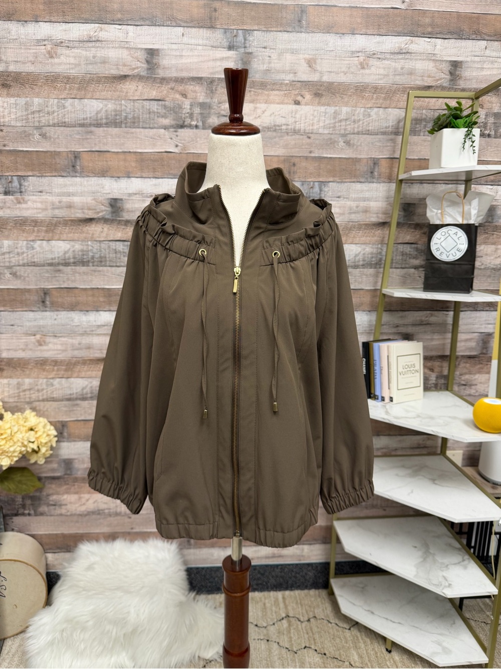 Zenergy by Chico’s Brown Polyester Jacket L